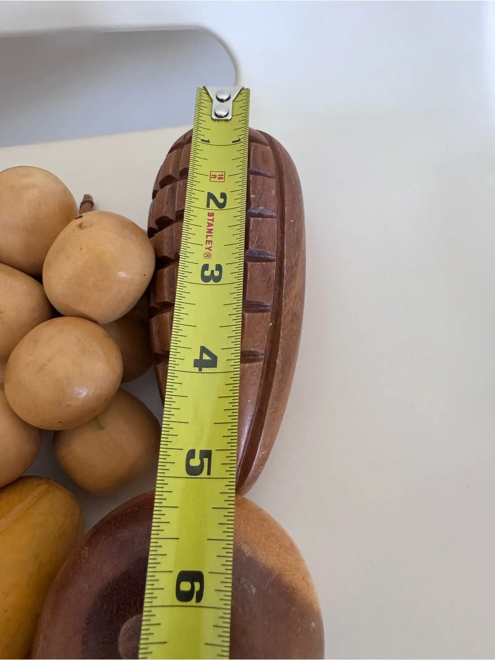 Vintage Wood Fruit Bowl Set Rustic Luxe Artisan Curated Heirloom Kitchen Decor